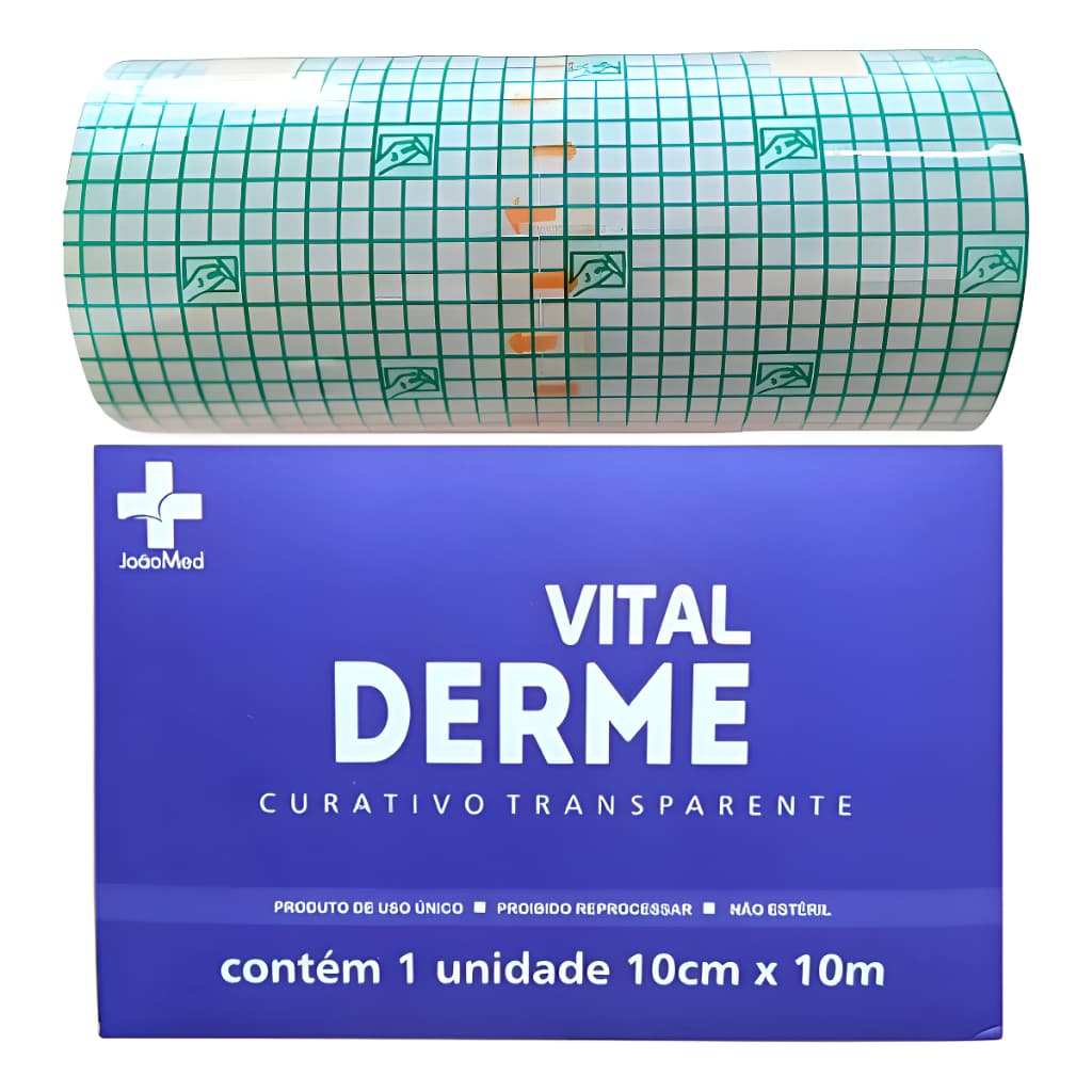 Curativo Filme Transparente Vitalderme Rolo 10cm X 10 Metros
