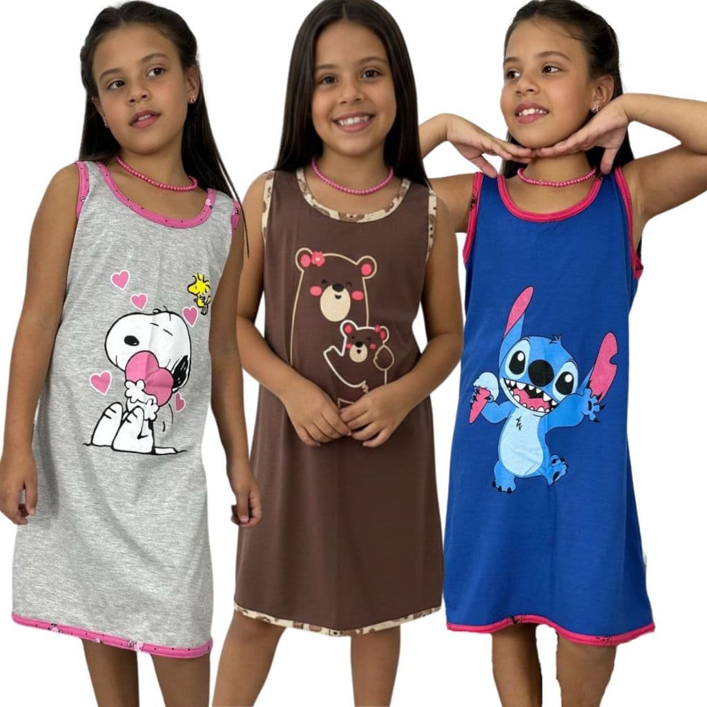 Camisola Infantil Regata / Camisola Infantil Personagem / Camisola Manga Curta
