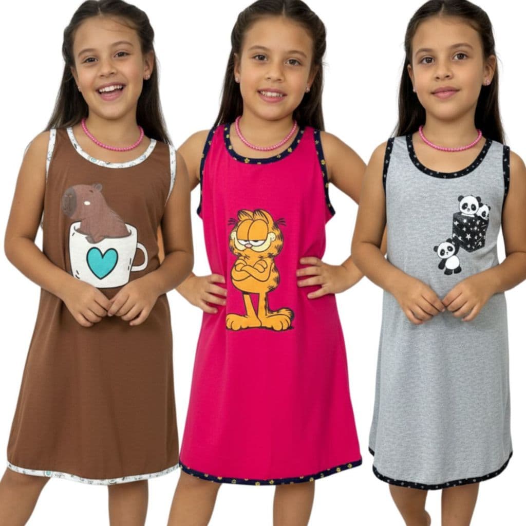 Camisola Infantil Regata Personagem / Camisola Infantil Personagem / Camisola Manga Curta