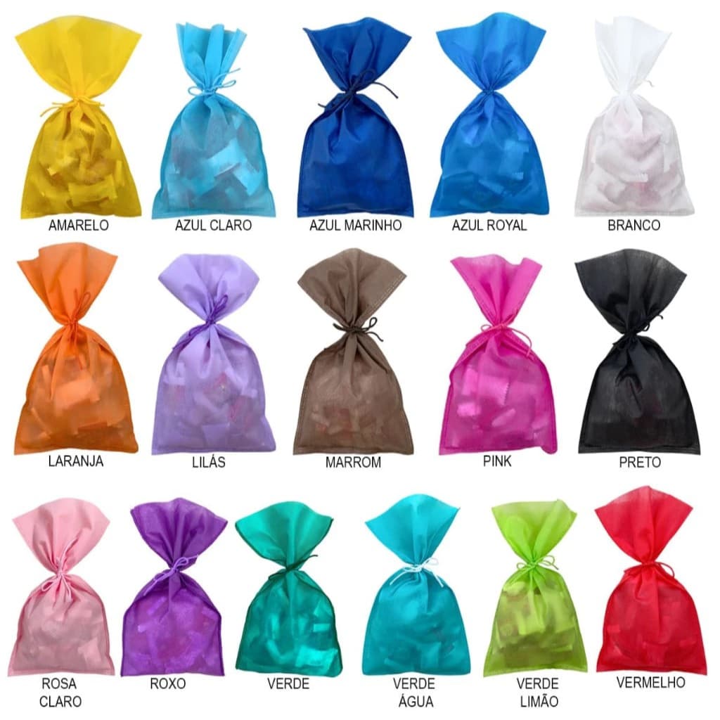 Saquinhos Sacolinhas TNT para lembrancinhas/presente 13x23cm
