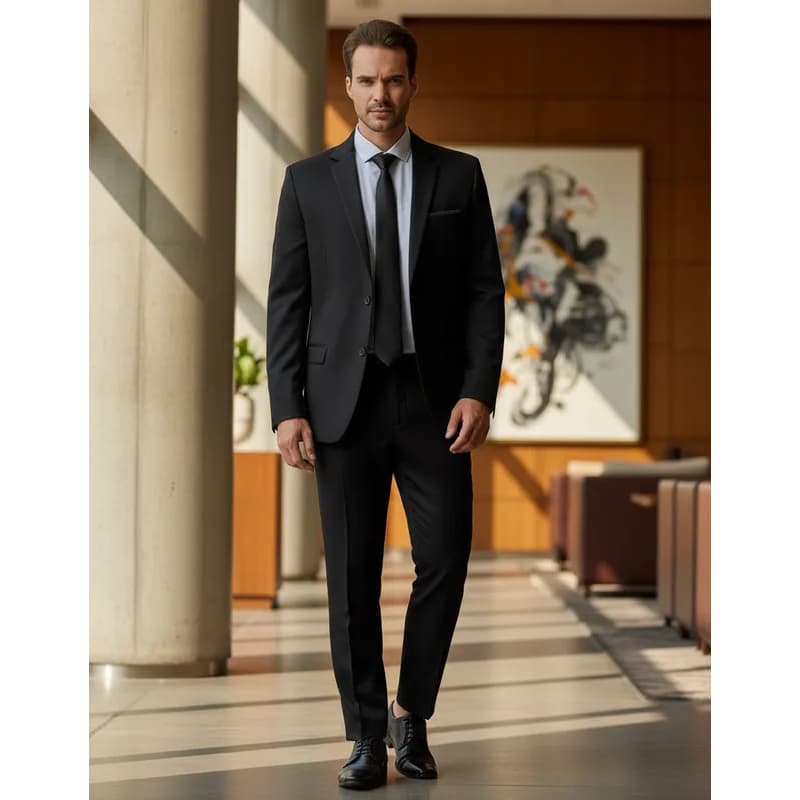 Paletó Terno Masculino Slim Social Completo Oxford Preto