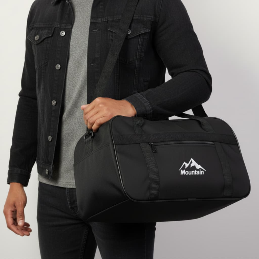 Bolsa de Mão com Alça para Viagem Preto Dia a Dia Academia Fitness Esporte Unissex Esportiva