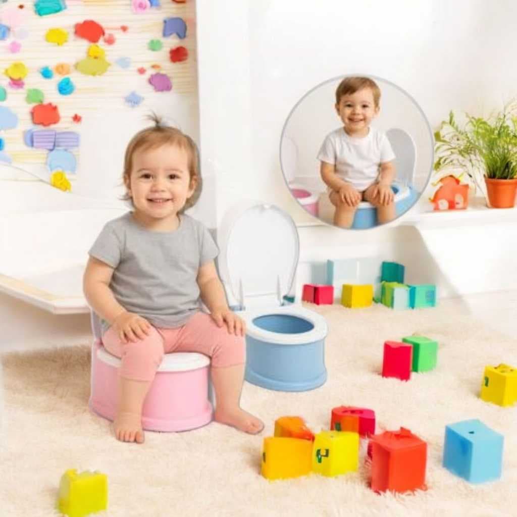 Mini Assento Sanitário Infantil Penico para Menina e Menino Mini Privada com Tampa