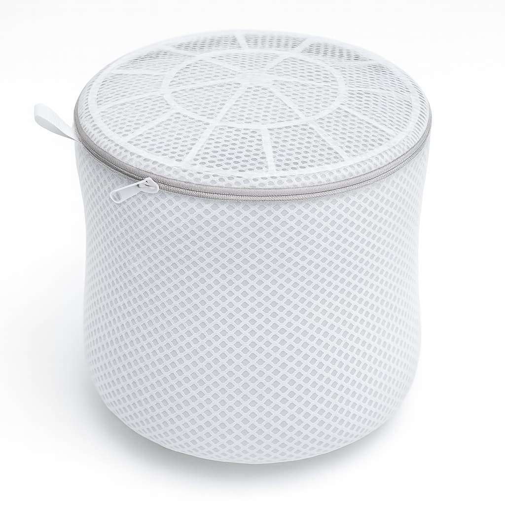 Saco Lavar Roupas Maquina Lavar Delicadas Intimas 16X18cm Cesto C/ Suporte Sutiã Organizador