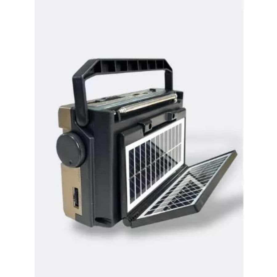 Rádio Portátil Analógico C/ Placa Solar AM/FM/SW LE-679 - Lelong