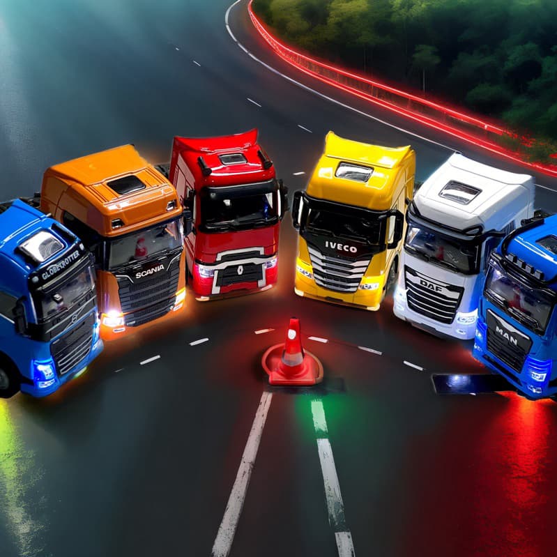 Miniatura Caminhão Cavalo 2 ou 3 Eixos Escala 1:50