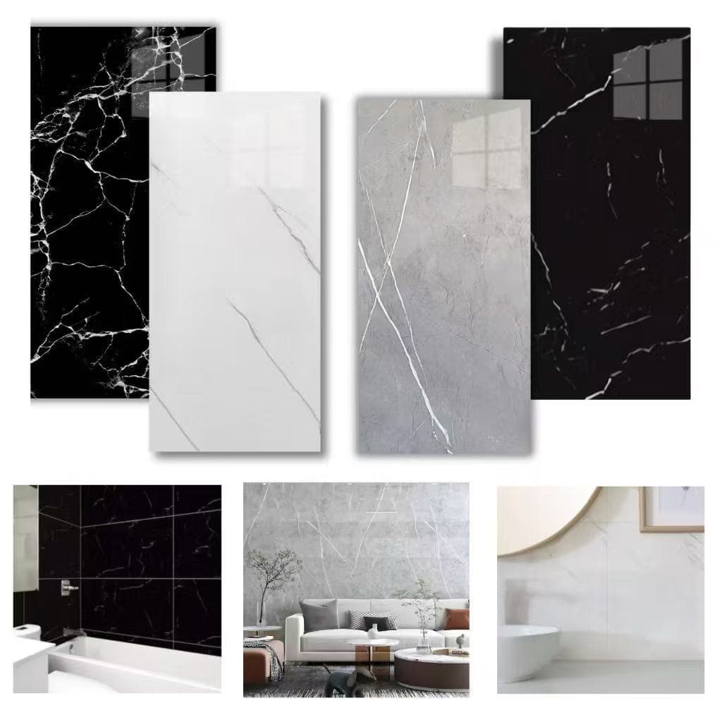 Kit 20 Placas Adesiva Mármore 3D Revestimento Autocolante Decoração Quarto Sala Banheiro Impermeável