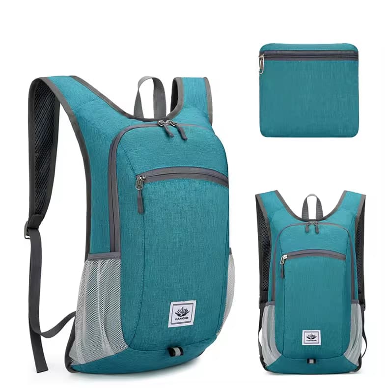 Mochila de caminhada leve debajo de 20L, dobrável, pequena e dobrável, mochila de acampamento para mulheres e homens