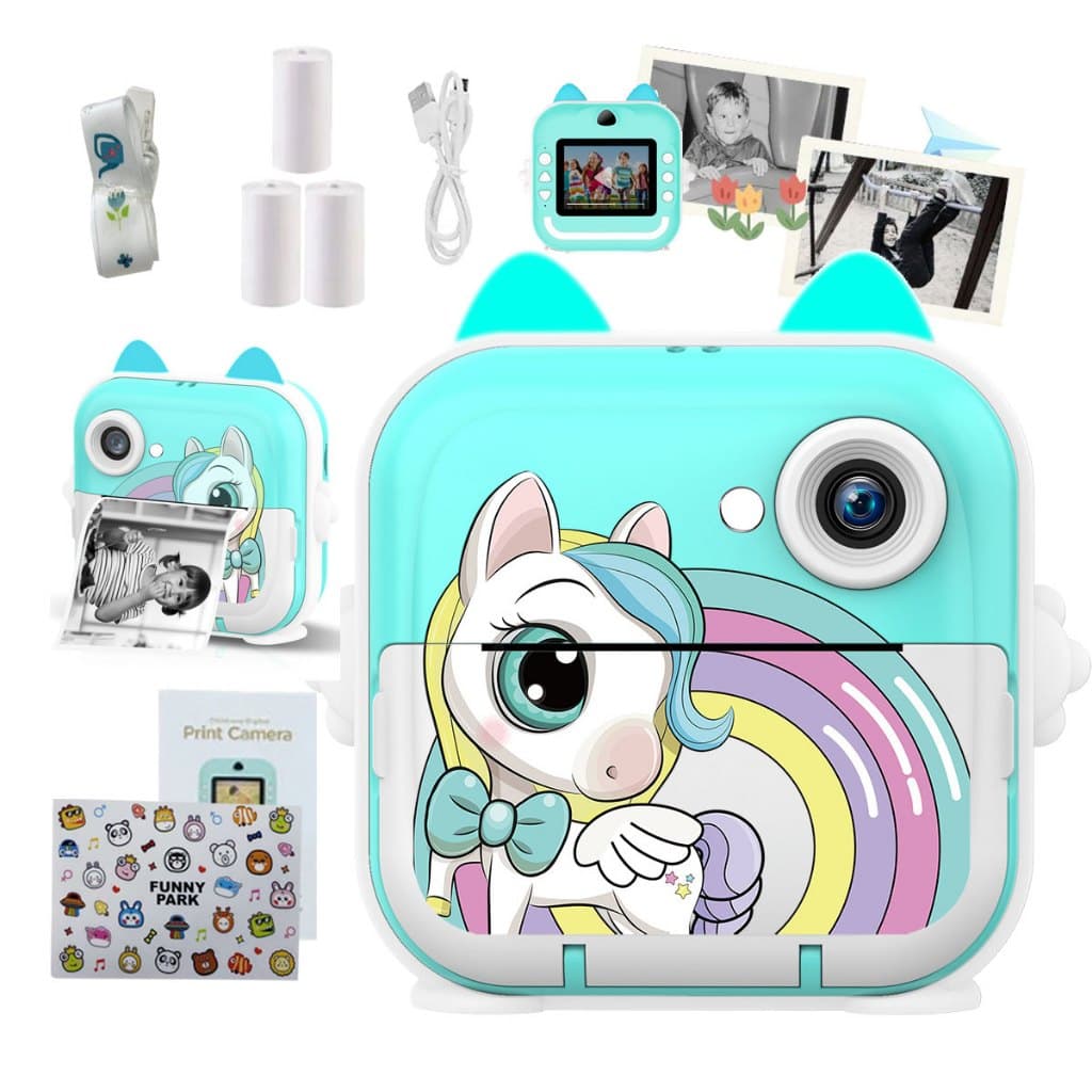 Câmera Infantil Instantânea Impressão Hd Instantânea Fotos