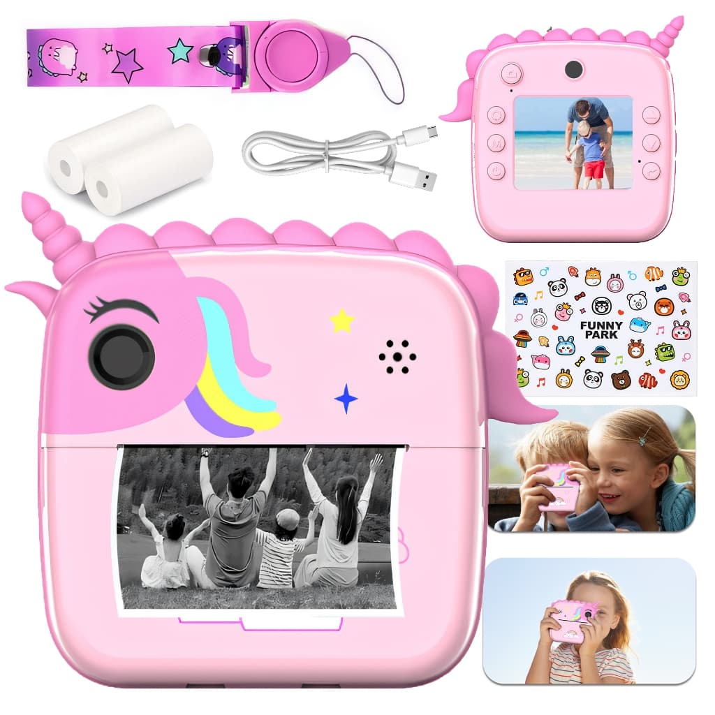 Câmera Hd Infantil Instantânea Filmadora Full Divertida Jogo