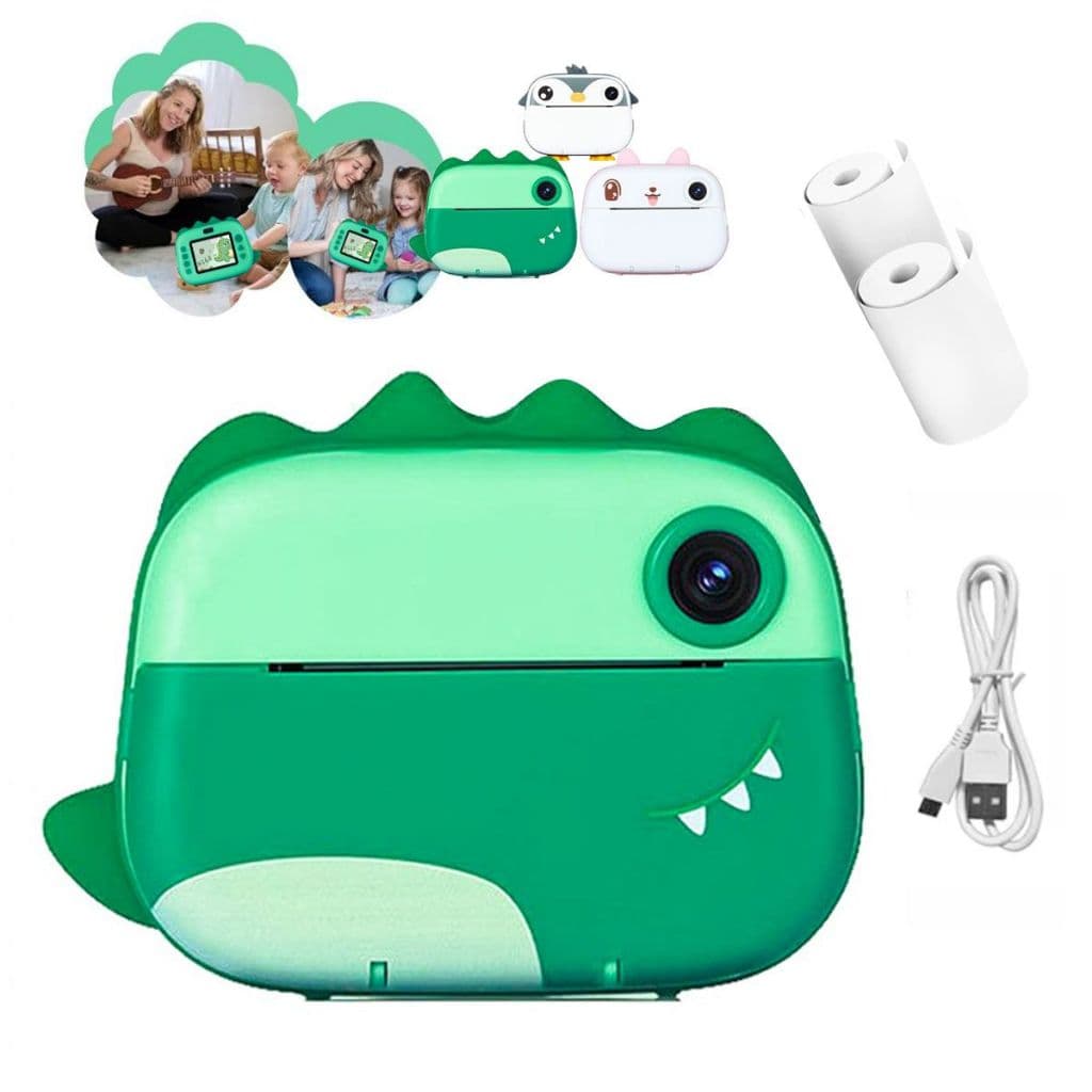 Câmera Infantil Impressão Hd Instantânea Filmadora Jogos
