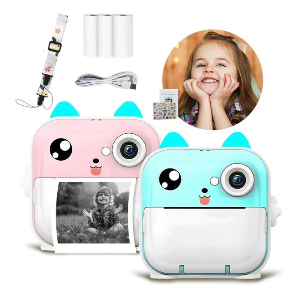 Câmera Infantil Instantânea Fotográfica Hd Jogo + Kit Presentes de Natal para crianças