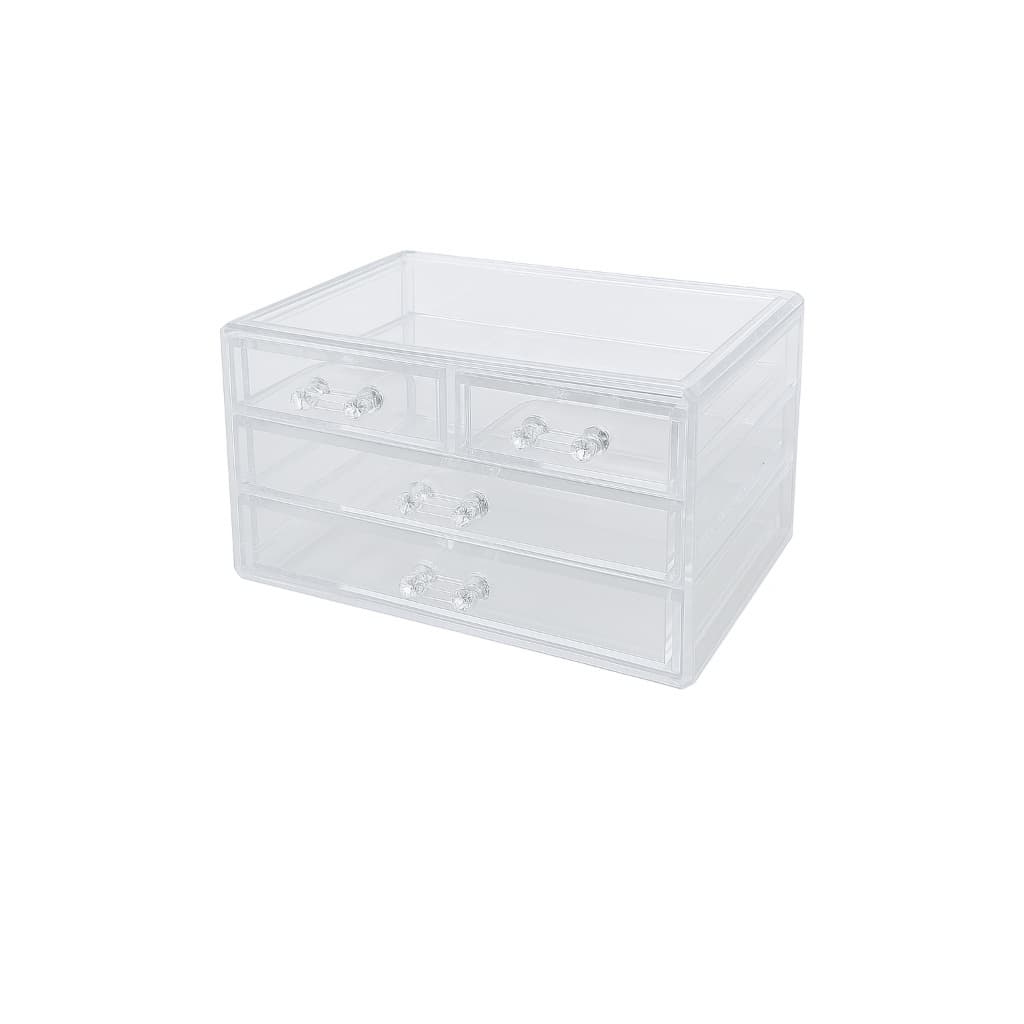 Organizador Caixa Acrílico Lorben Maquiagem Joias 4 Gavetas