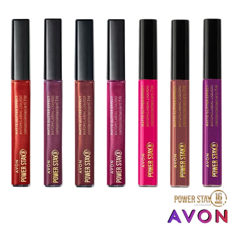Batom Líquido Avon Power Stay Glitter Effect 7ml