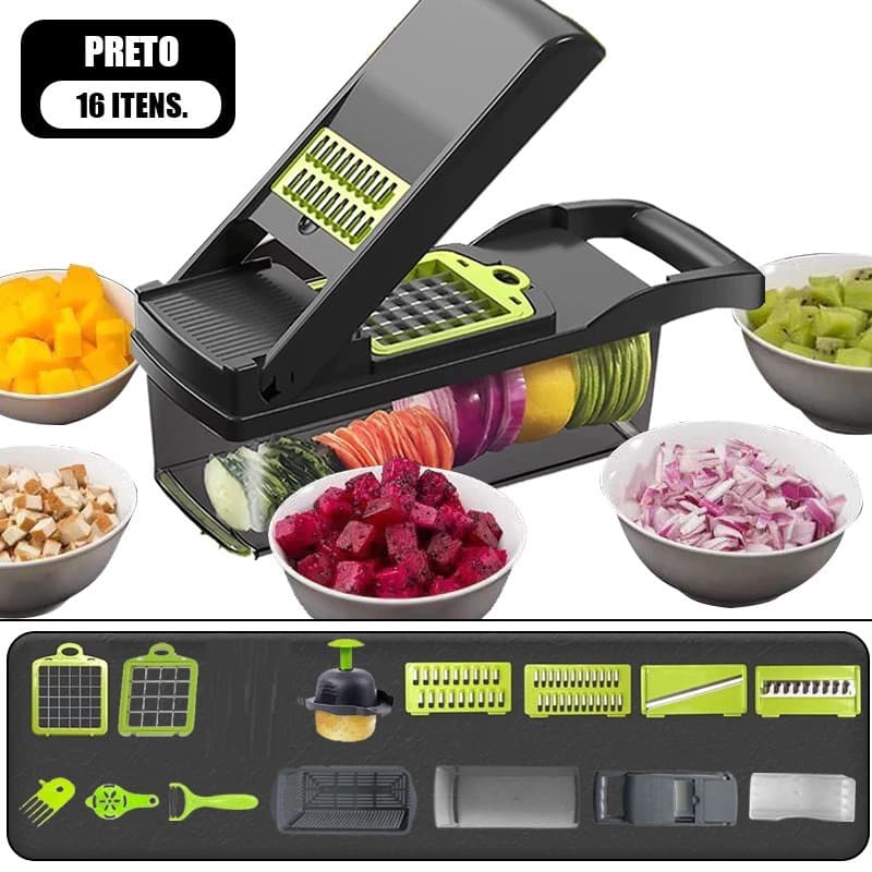 16 em 1 Cortador Multifuncional Fatiador De Verduras/frutas/legumes 16 em 1