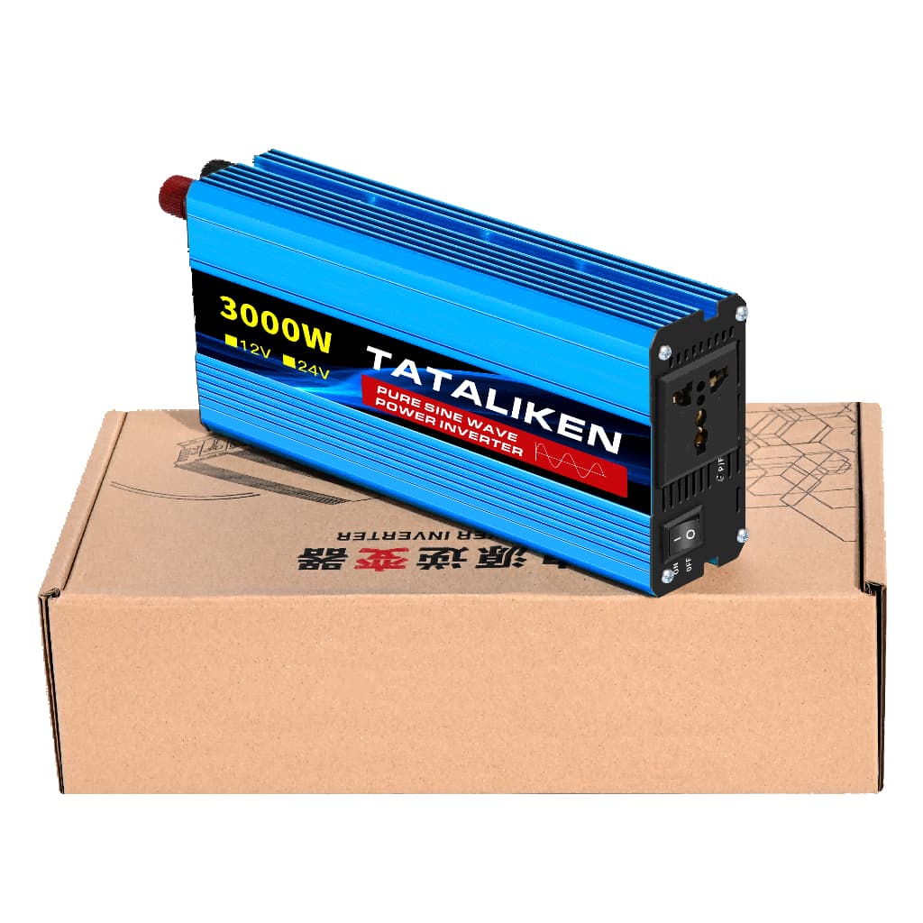 Inversor de Onda Senoidal Pura 12V 24V 3000W 110V Painel Solar para Carro Motorhome Geladeira Ar Condicionado Soldagem