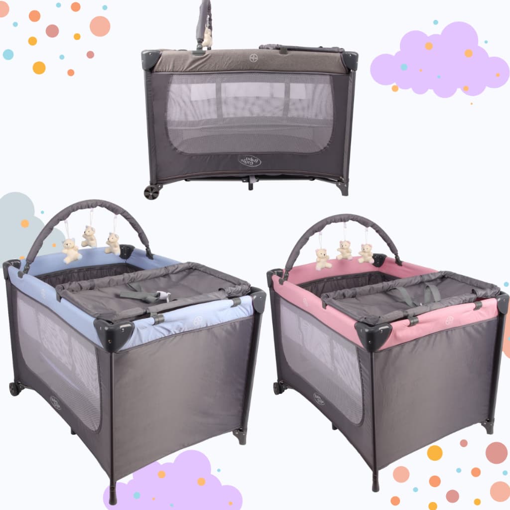 Berço Infantil Portátil Cercado Desmontável Mobile - Baby Style 0-25kg