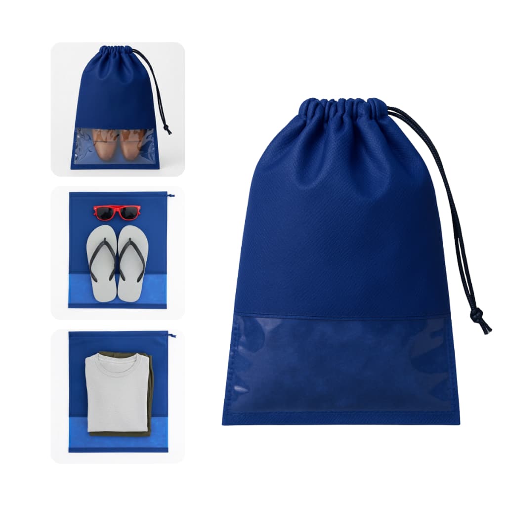 Kit 5 Sacos Organizadores TNT com Visor p/ Sapatos, Tênis, Roupas e Viagem
