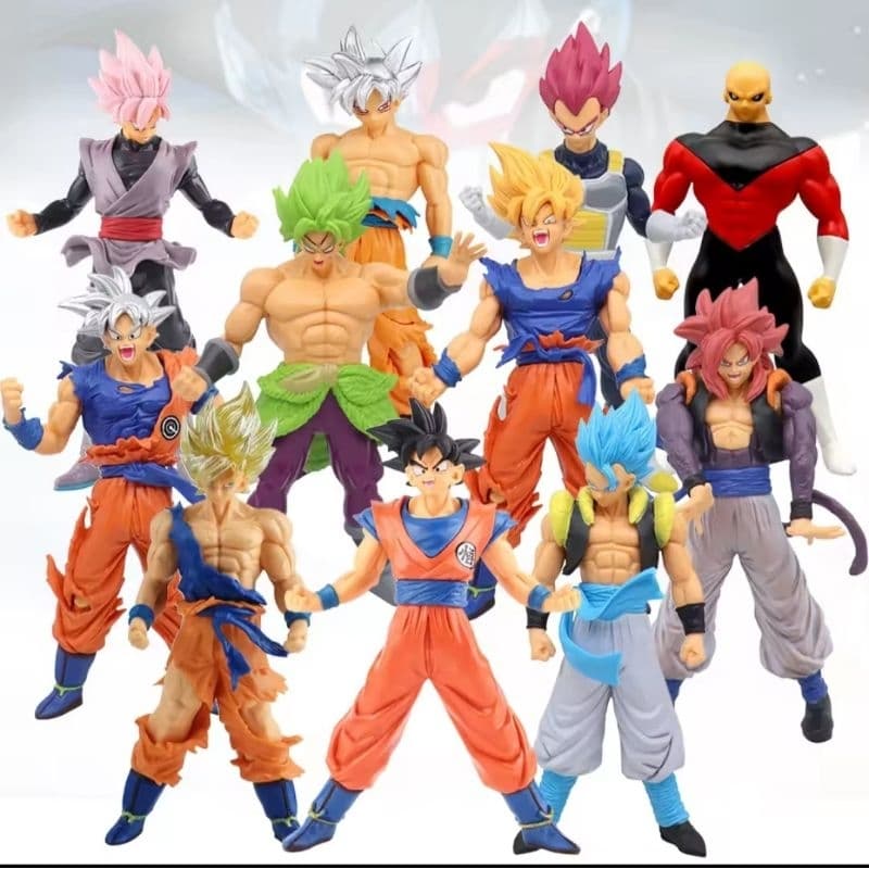 Anime figura de ação dragon ball figuras goku vegeta figura  brinquedos presentes para crianças colecionáveis estátua