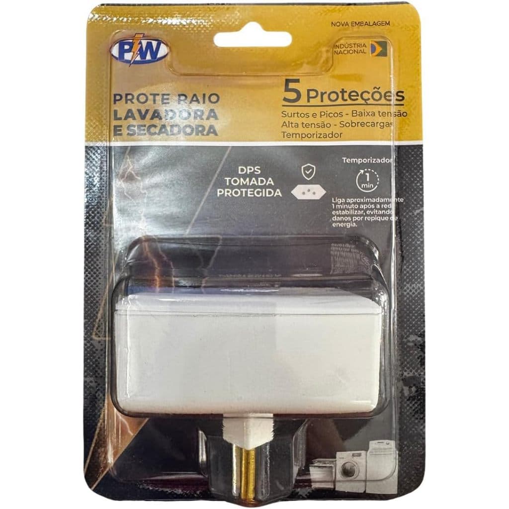 Protetor para MÁQUINA DE LAVAR e SECADORA de Roupas contra RAIOS e SURTOS ELÉTRICOS