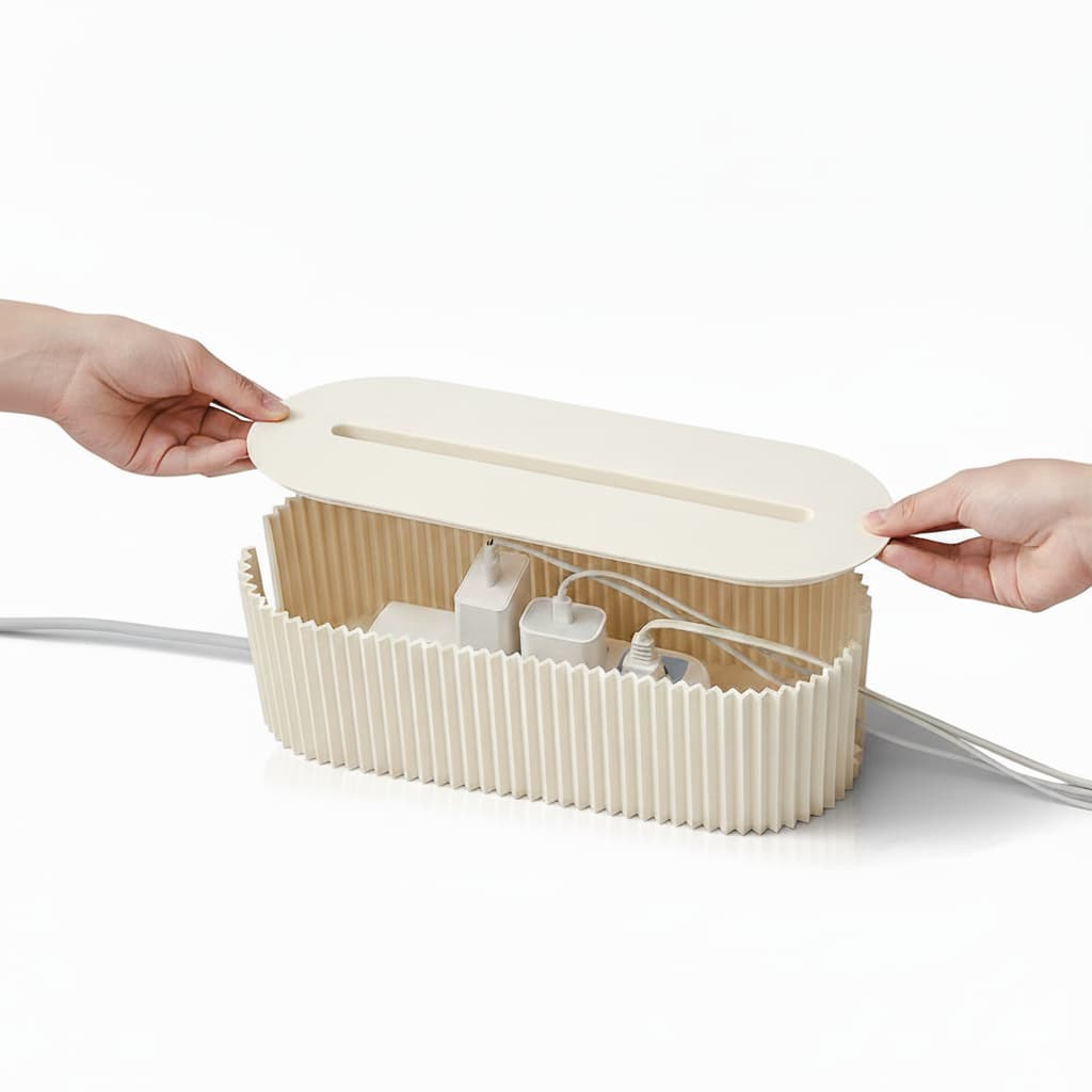 Organizador e Suporte de mesa para cabos e fios Multiuso