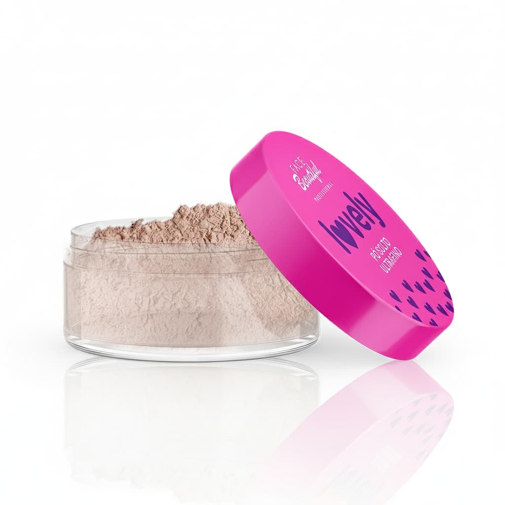 Pó Solto Facial Ultrafino Linha Lovely Face Beautiful 13g