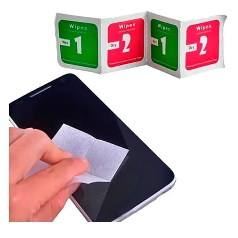 Limpa Tela Pano Seco Com Álcool Manutenção Celular Limpeza De Aplicar Película