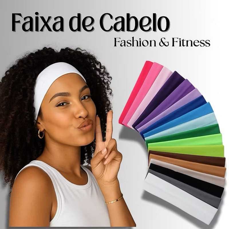 Kit Faixa Lisa Testeira Faixa De Cabelo Elástica Unissex Esportiva Para Academia e Esporte e Dia a Dia