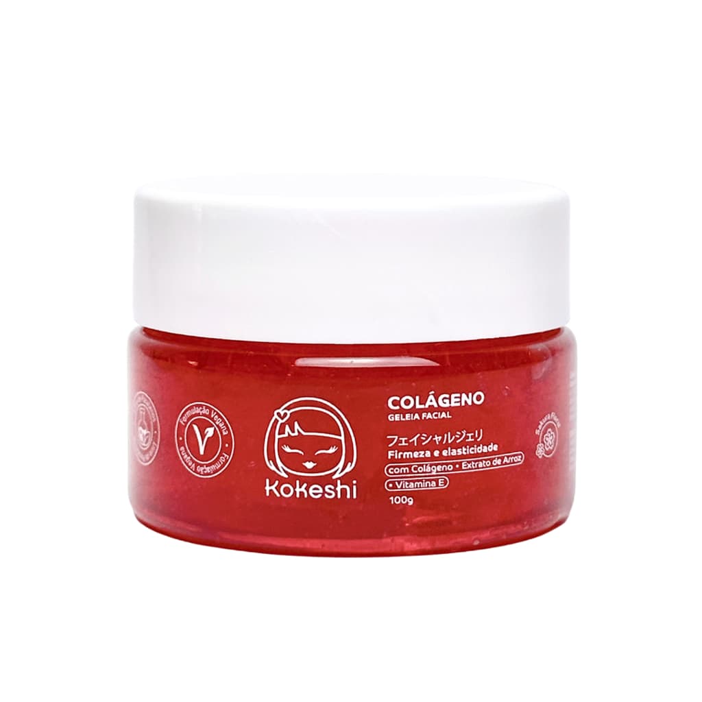Geleia Hidratante Facial de Colágeno Pele Firme 100g Kokeshi Textura Jelly Cream