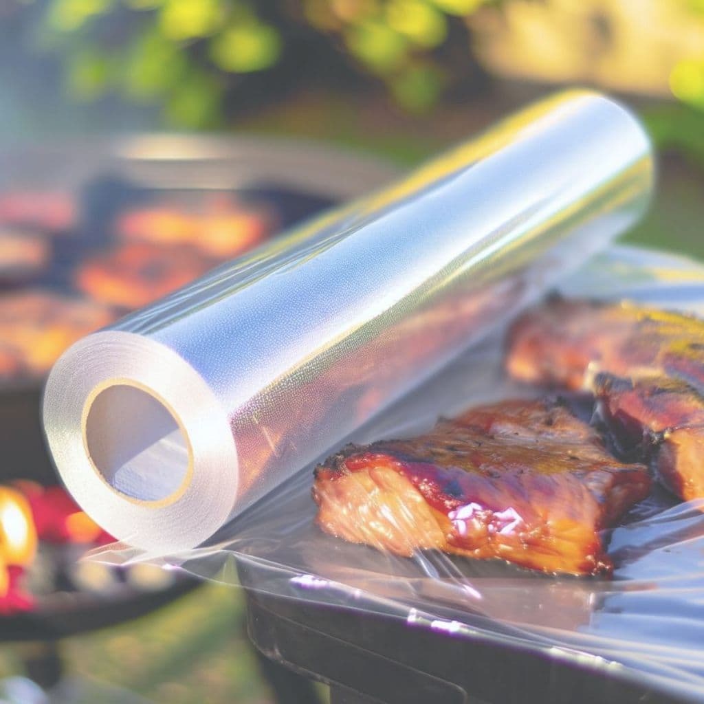 Bobina Papel Celofane Churrasco Poliester 60cm X 200 Metros