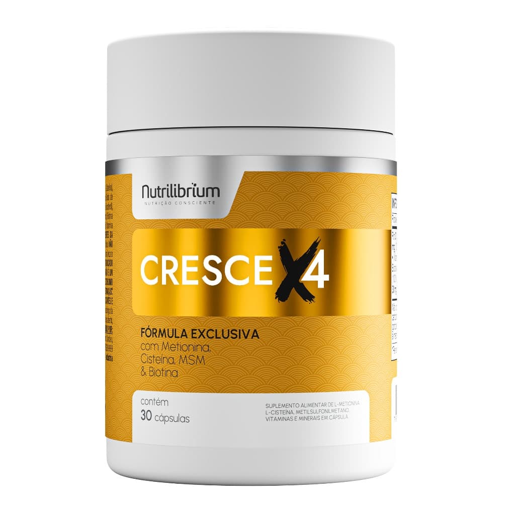 Cresce X4 Biotina Mais Volume Mais Brilho 30 Cápsulas Nutrilibrium