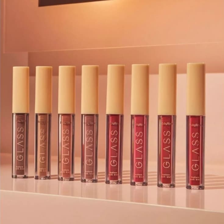 Batom Líquido Soft Blur Ruby Rose Linha Glass 8 Cores – Matte Aveludado de Longa Duração
