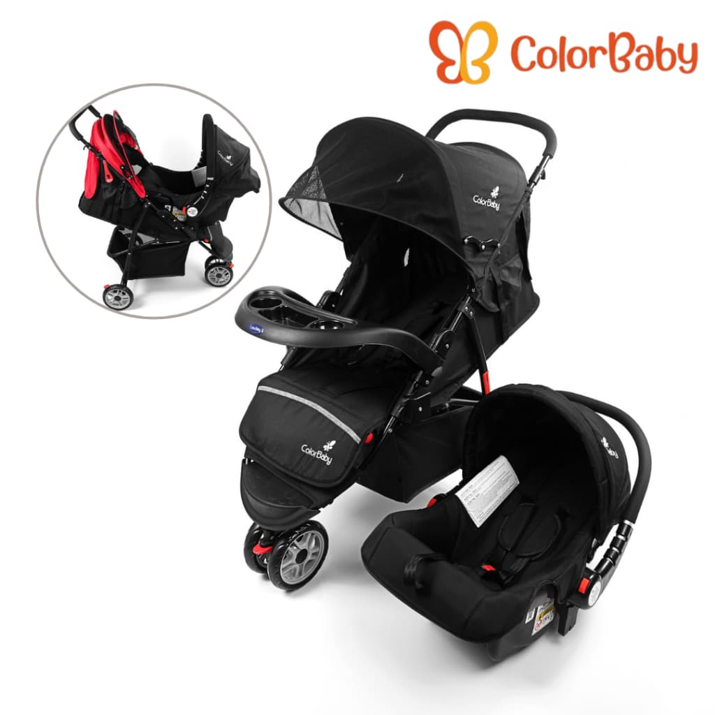 Carrinho Speed Travel System Triciclo / 3 rodas + Bebê Conforto ColorBaby