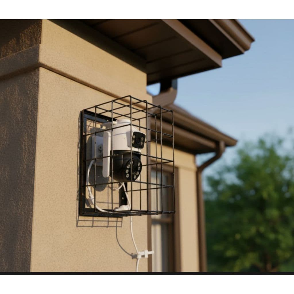 Grade Reforçada Para Proteção De Câmera Cor Branco/preto Para SPEED Dome wi-fi