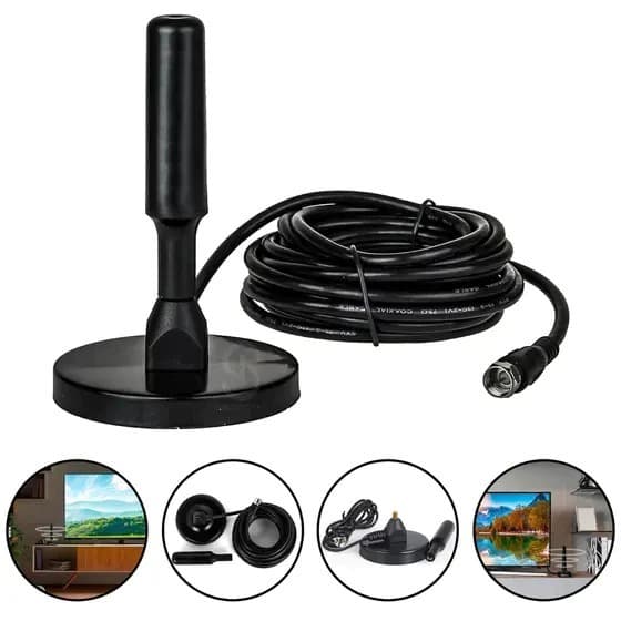 Antena Digital HDTV Interna Sinal Tv Com 3/5 Metros internos aprova D´agua