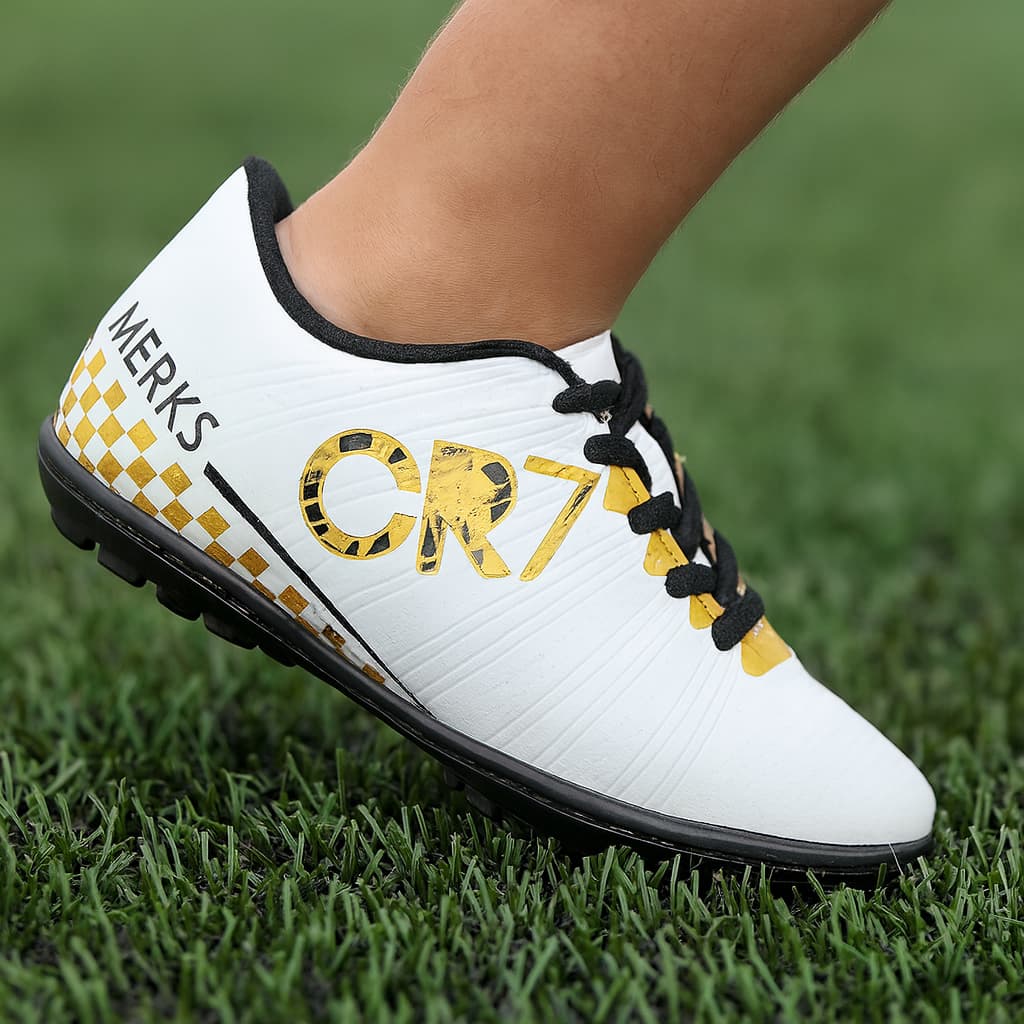 Chuteira Infantil Society Tenis Futebol Menino Grama Sintética Merks Cr Leve Alto Conforto