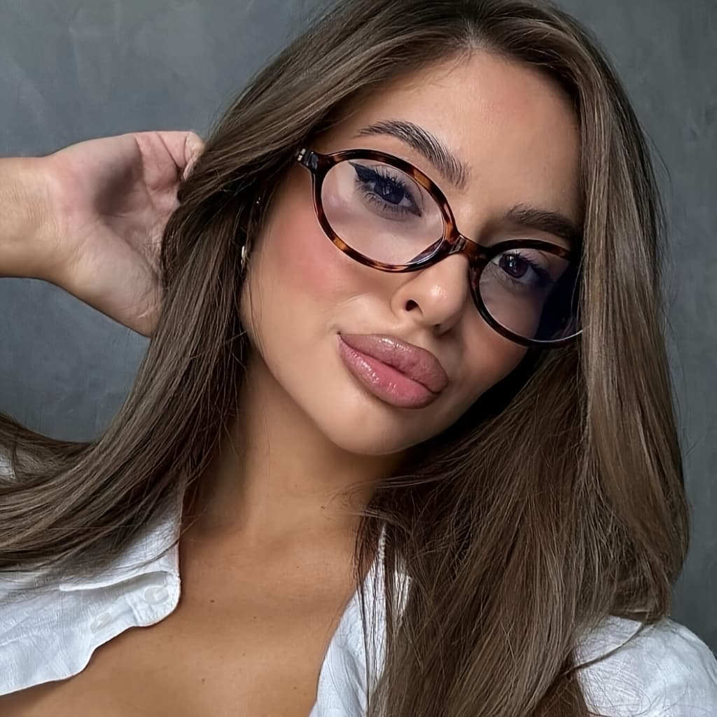 Óculos Simples Oval para Mulher, Adequados para e Mulheres com Pequenas Molduras
