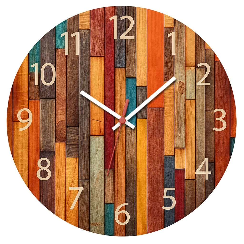 Relógio de Parede Luxo Preto com Dourado – Design Abstrato 3 Moderno 29cm Pendulart