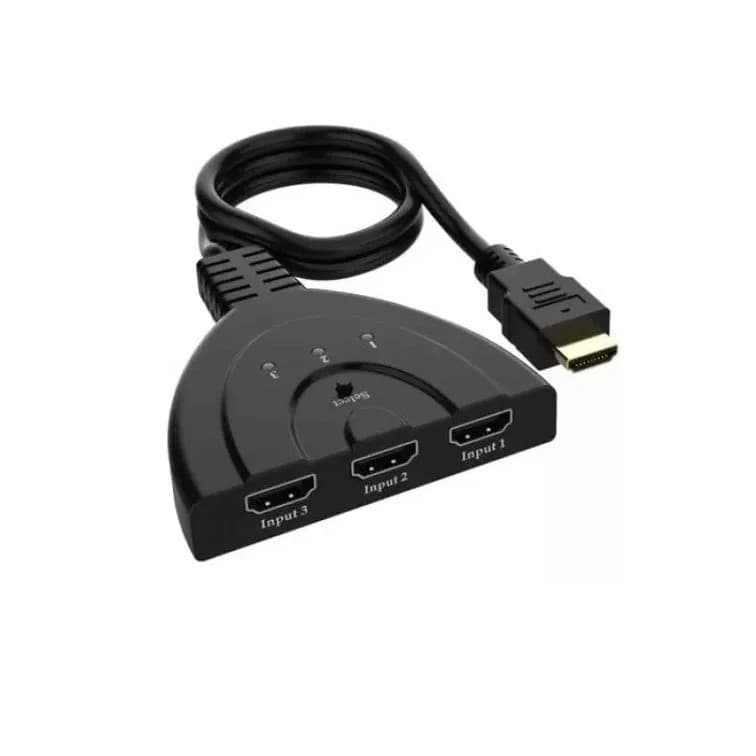 Hub Switch Hdmi 3x1 Adaptador Cabo 3 Entradas E 1 Saída