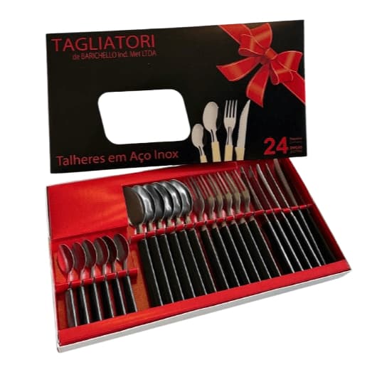 Faqueiro 24 Peças, Talheres em Aço Inox, Premiere.
