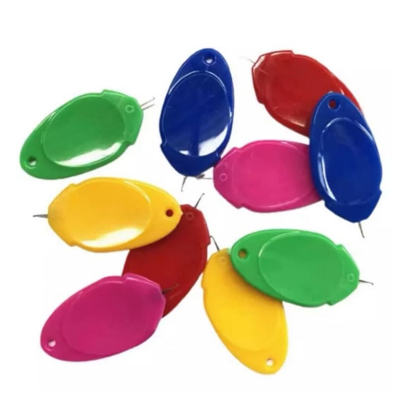 KIT COM 5 UNIDADES Passador Linha Costura na Agulha Auxiliar Agulha Costura Fácil