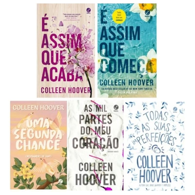 Coleção Livros Colleen Hoover - 5 livros lacrados presente de Natal