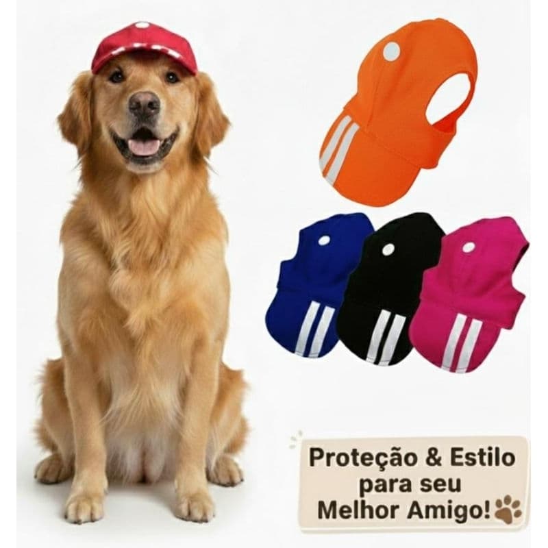 Boné pet ajustável e confortável/Boné para cachorros e gatos/Viseira pet.