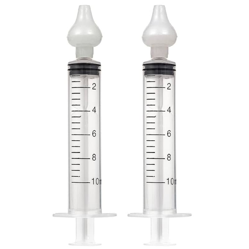 Seringa Nasal Kit Com 2 Seringas De 10ml Para Limpeza Lavagem Adulto Infantil Sucção
