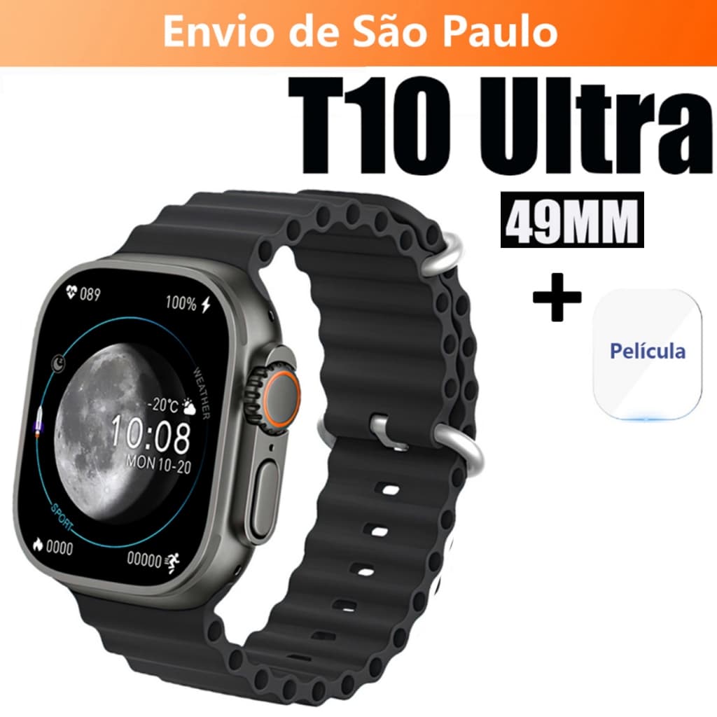 2024 T10 Ultra Smartwatch 1 : 1 Tela Original Série 9 2.2 Polegadas Bluetooth À Prova D'água 49mm