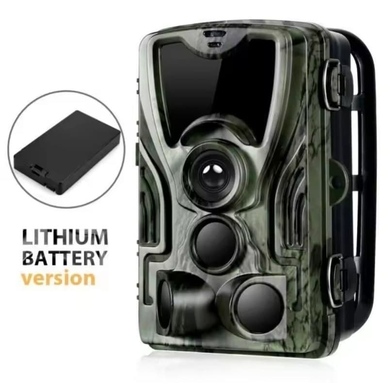 câmera trilha,  caça HC801-li, bateria,