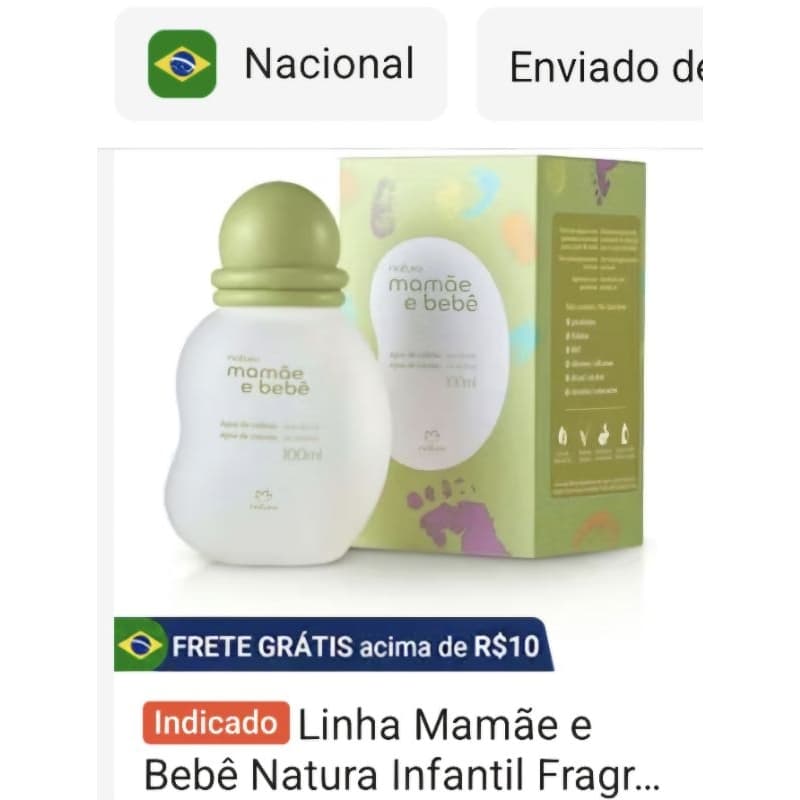Colonia Mamãe bebê e Papai, com preço promocional!!