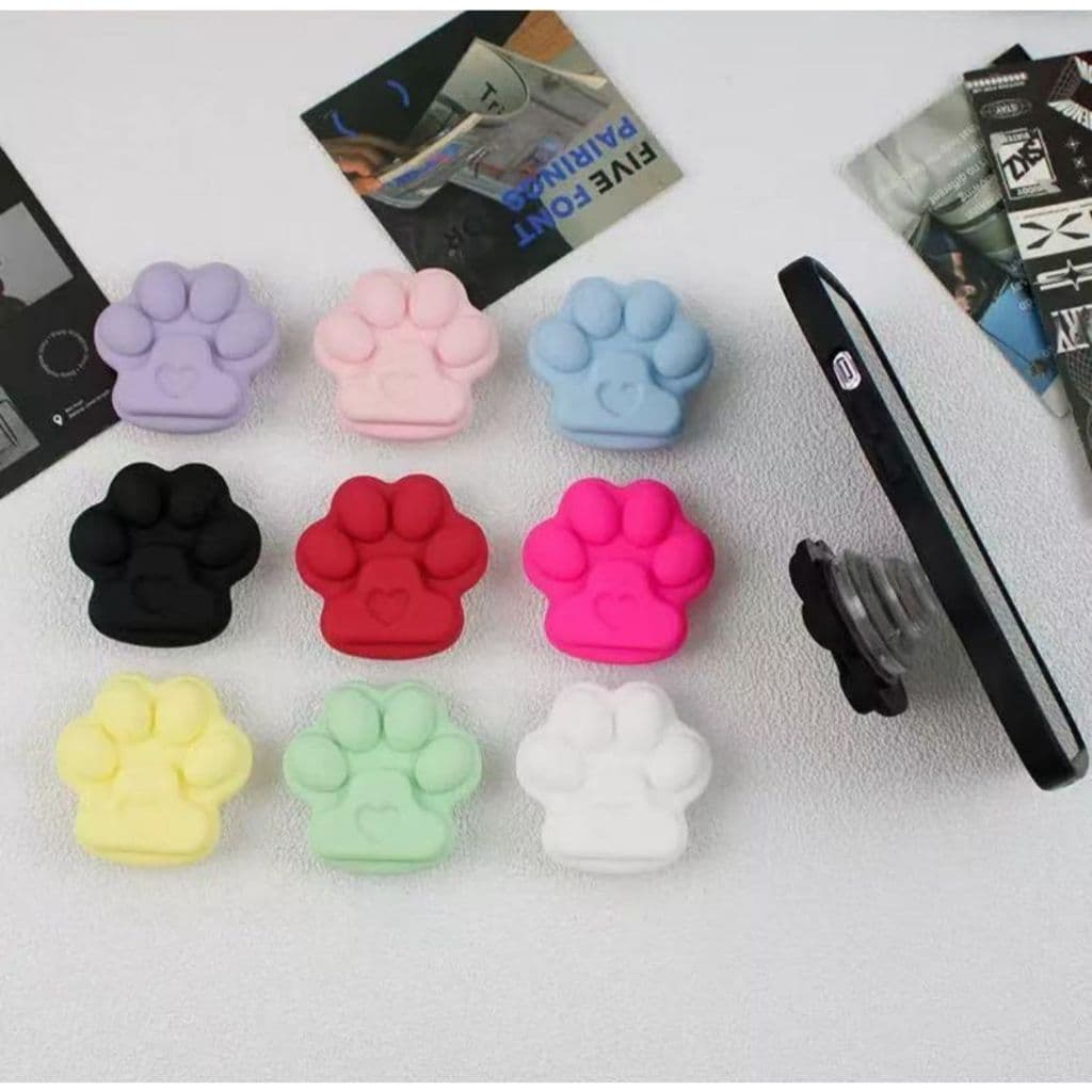 Pop De patas Silicone Patas De Gatos Cachorro para Telefone Universal Anel Suporte de dedo.