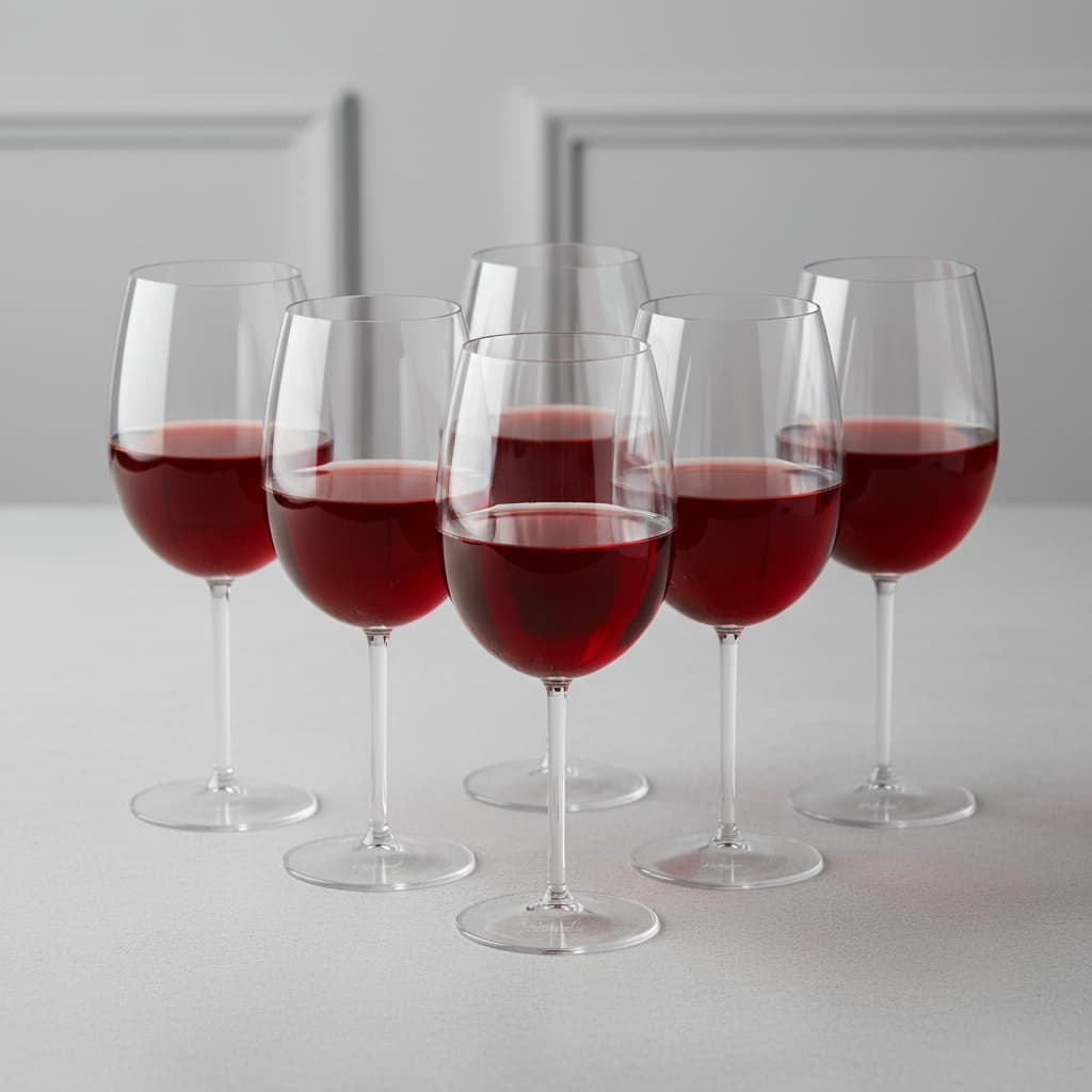 Taças de Acrílico Cristal PREMIUM 6 Peças Taças de Vinho Acrilico 600ml Taça Vinho Elegante