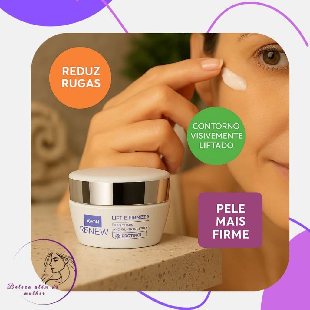 Lift e Firmeza Renew Avon Duo de tratamento para os olhos - Gel e Creme Antirrugas com Protinol 20gr